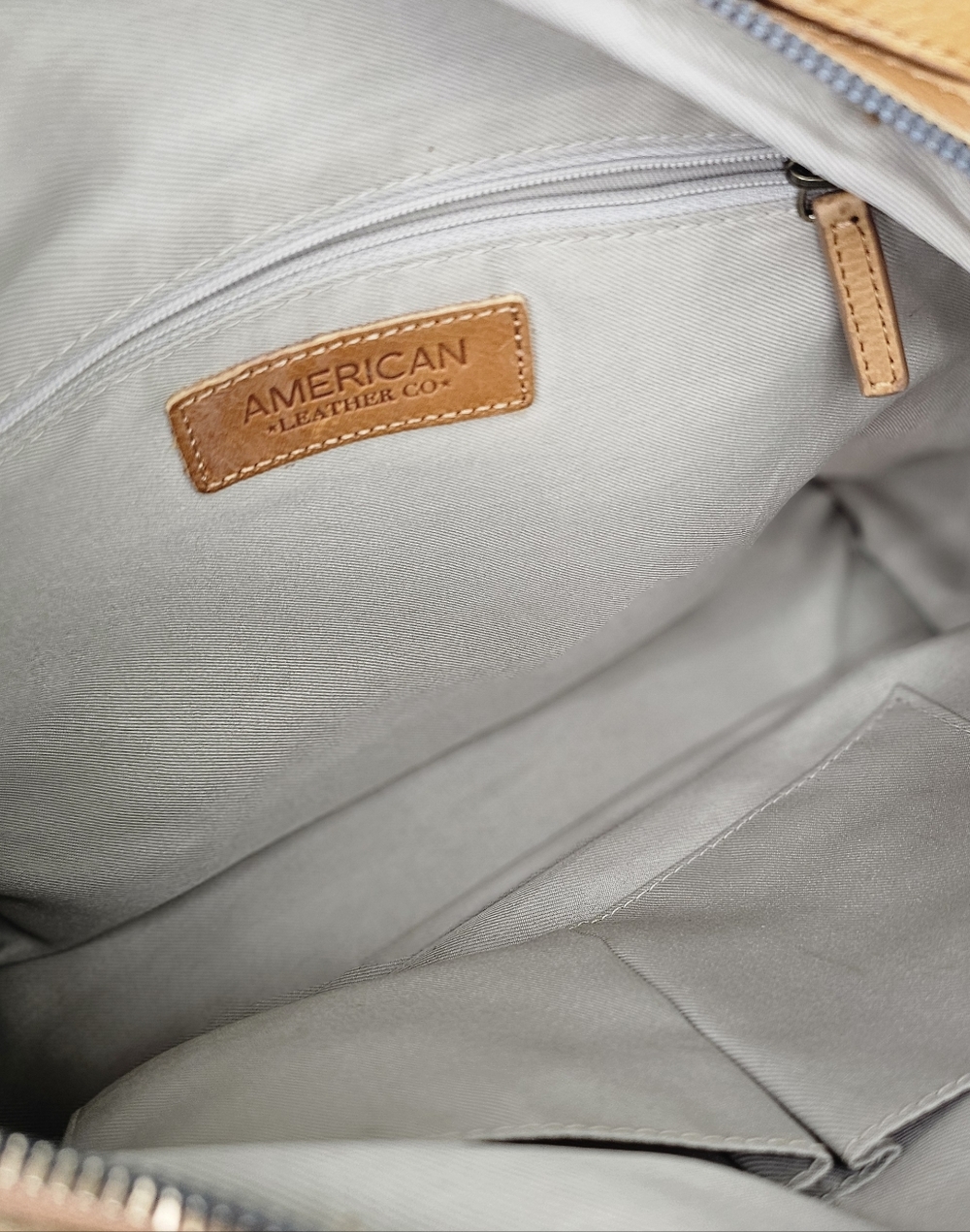 American Leather Co. Lenox Triple Entry Satchel Cafe Latte - Picture 11 of 13